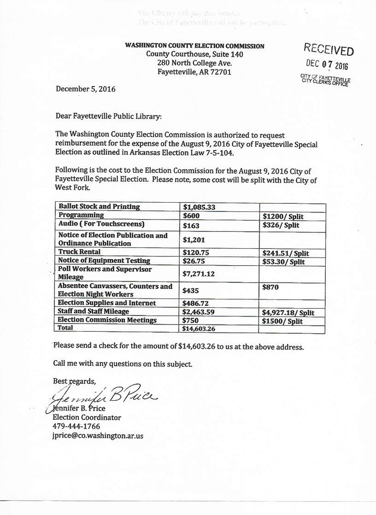 the cost of a special election